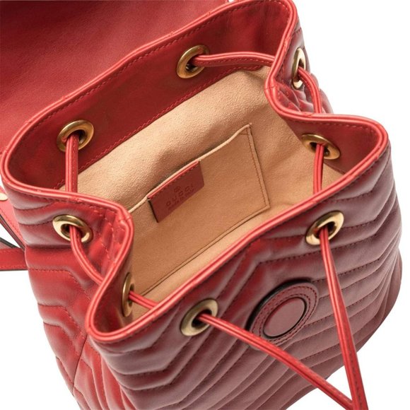 Gucci Marmont Quilted Leather Backpack in Red main image 5
